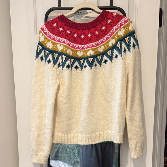 Marine Layer Fair Isle Sweater - Red, Gold, Blue, Cream - Picture 3 of 5